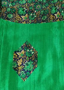 Green Floral Print Fabric