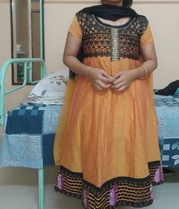 Brown &amp; Black Salwar Suit