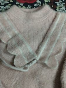 Fluffy Pink Knit Sweater