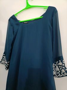 Teal Blue Georgette Set