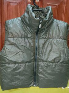 Olive Green Crop Jacket