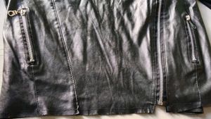 36 black leather jacket