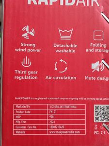 D/C Fan  Rechargeable