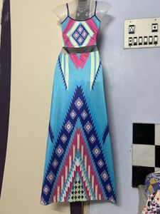 Chromatic Imported Long Designer One Piece