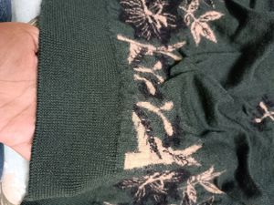 Floral Embroidered Short Sleeve Sweater