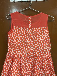 Cute Heart Print Dress