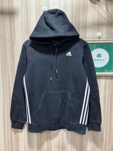 Adidas Sport Essentials 3 Strips Black Hoodie