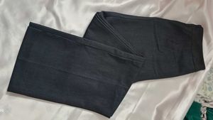 Gray Wide Leg Trousers -32