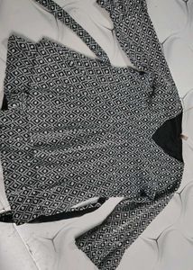 Patterned Black Top