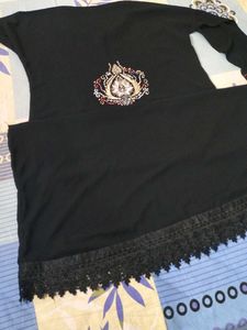 Elegant Black Embellished Abaya