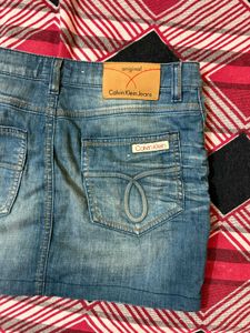 Denim Blue Miniskirt Y2k