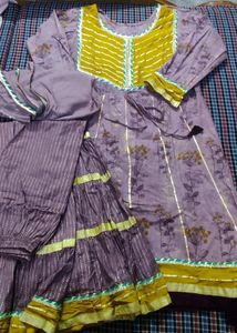 Beautiful Lavender Sharara Suit With Dupatta