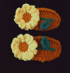 Crochet Sunflower Hairclips