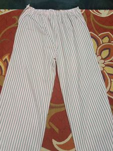 Striped Crop Top &amp; Wide Leg Pants Set