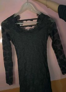 Elegant Black Lace Dress