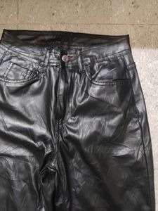 Black Faux Leather Pants