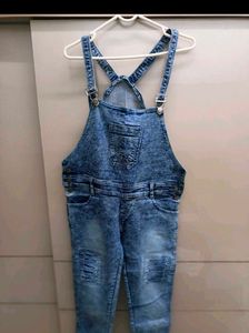 Denim jumpsuit for girls