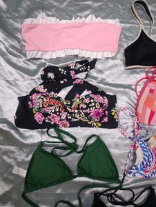 Bundle Of 7 Womens Imported Bikini Tops