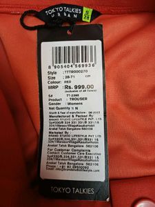 Red Cropped Trousers