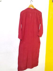 Round Collar Neck Long Kurtas For Women