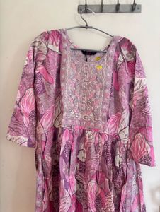 Pink Printed Kurta Set