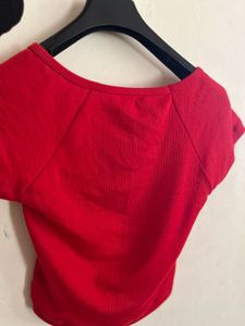 Red Crop Top