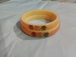 Vintage Floral Bangles - Set of 2
