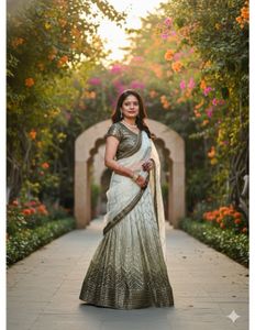 Elegant Lehenga Choli and saree 2 in 1