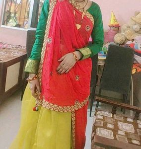 Green Organza Saree