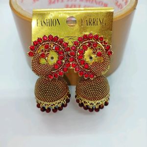 Combo Of Mor Earring &amp; Press Nath Set 30rs OFF