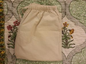 Organic Cotton, Anokhi Pants For Woman, Size M, Beige