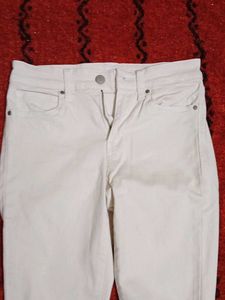 White Straight Leg Jeans