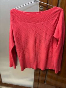 Coral Knit Pullover (boat shape neck)