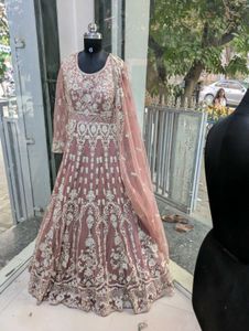 Elegant Pink Embroidered Anarkali Suit