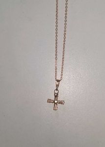 Rose Gold Cross Pendant Necklace