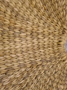 Woven Straw Cane Floral Handbag