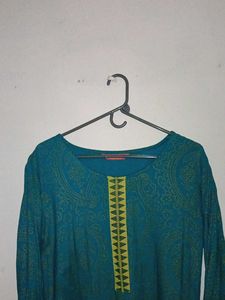 Teal Tunic with Embroidered Detail
