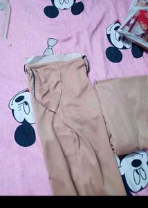 Tan Pajama Top with Green Trim