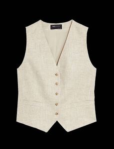 Mark &amp; Spencer Linen Blend Vest size L-XL