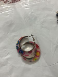 Funky Colorful Hoop Earrings