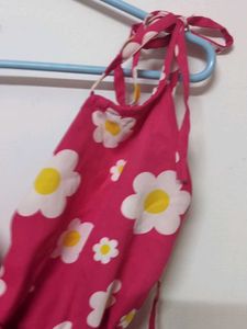 Pink Floral Mini Dress