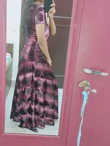 Velvet Maternity Shoot Heavy Flared Dress