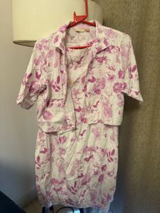 Floral Dress & Cropped Jacket Set