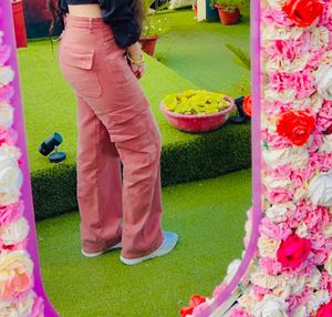 Trendy Pink Cargo Pants