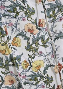 White Floral Print Top
