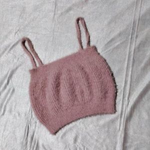 Fuzzy Pink Sweater Set