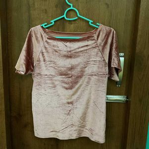 Pink Velvet Top