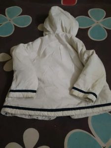 Cute White Kids' Winter Coat