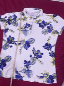 Floral Print Polo Shirt