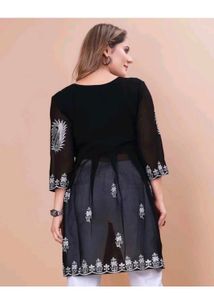 Black Chikankari Kurti